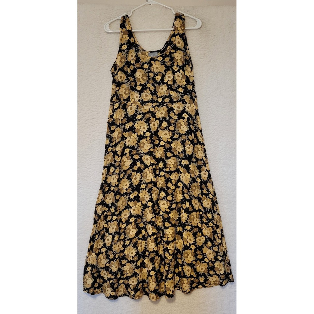 Vintage Rabbit Rabbit Rabbit Designs Dress Size 10 Petite Sleeveless Floral 0846